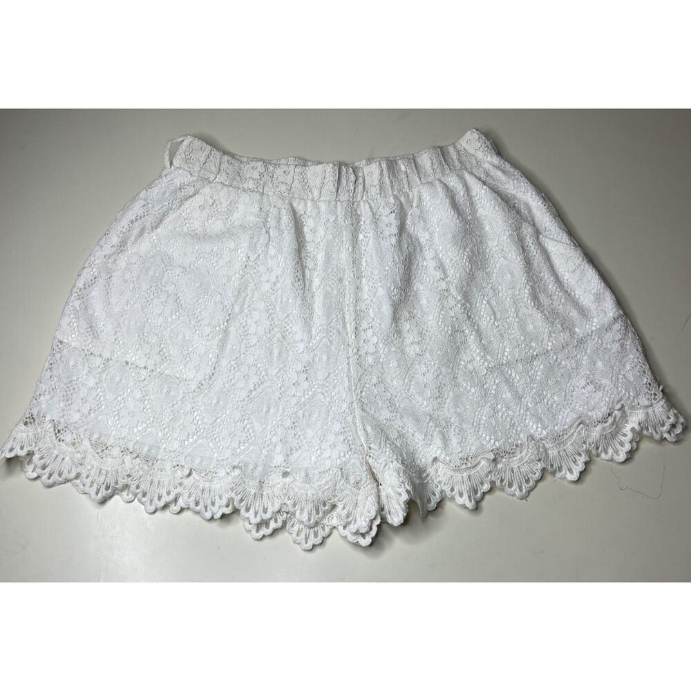 Double Zero White Lace Shorts Size L